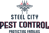steel city pest control full color logo with tagline
