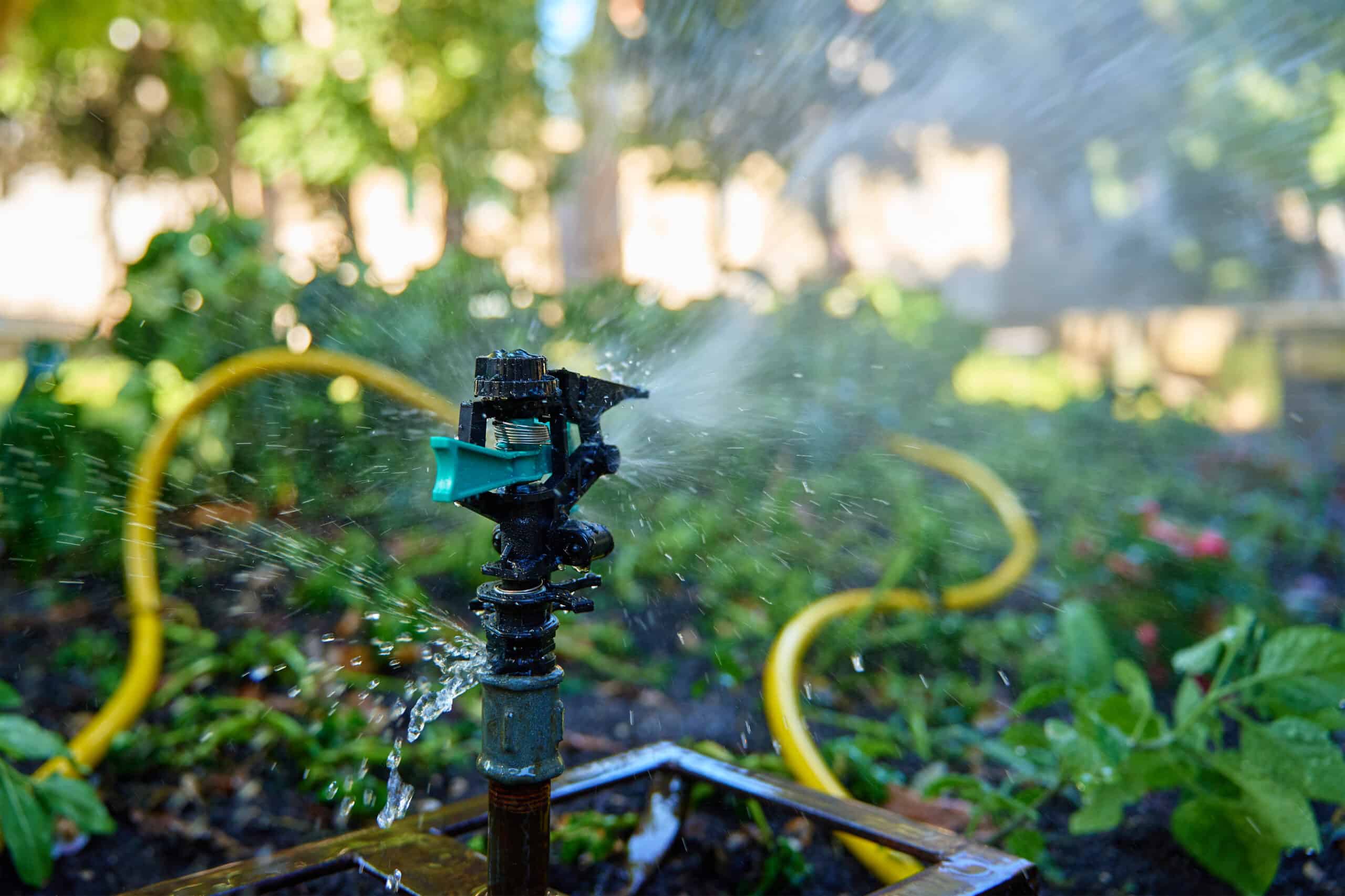 Close view of low profile misting nozzles installed around a Homewood, AL outdoor living space